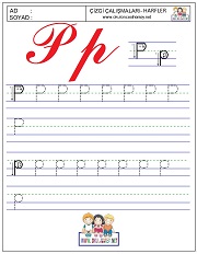 r harfi çizgi çalışması